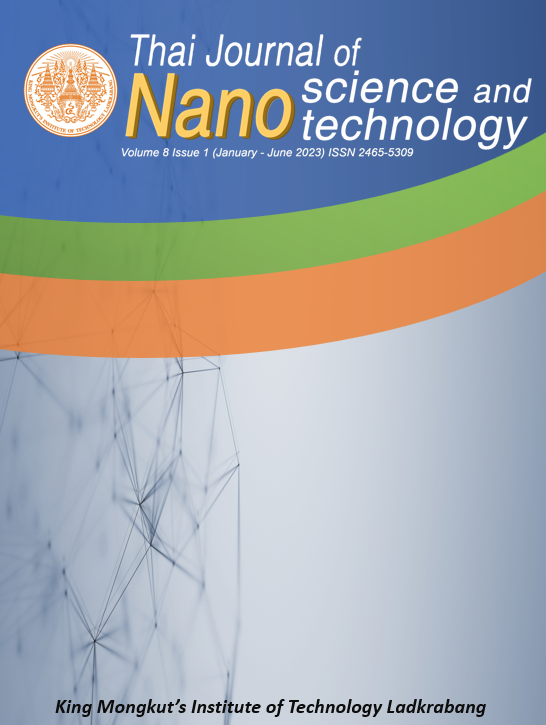 Vol. 8 No. 1 (2023): TJNN | Thai Journal of Nanoscience and Nanotechnology